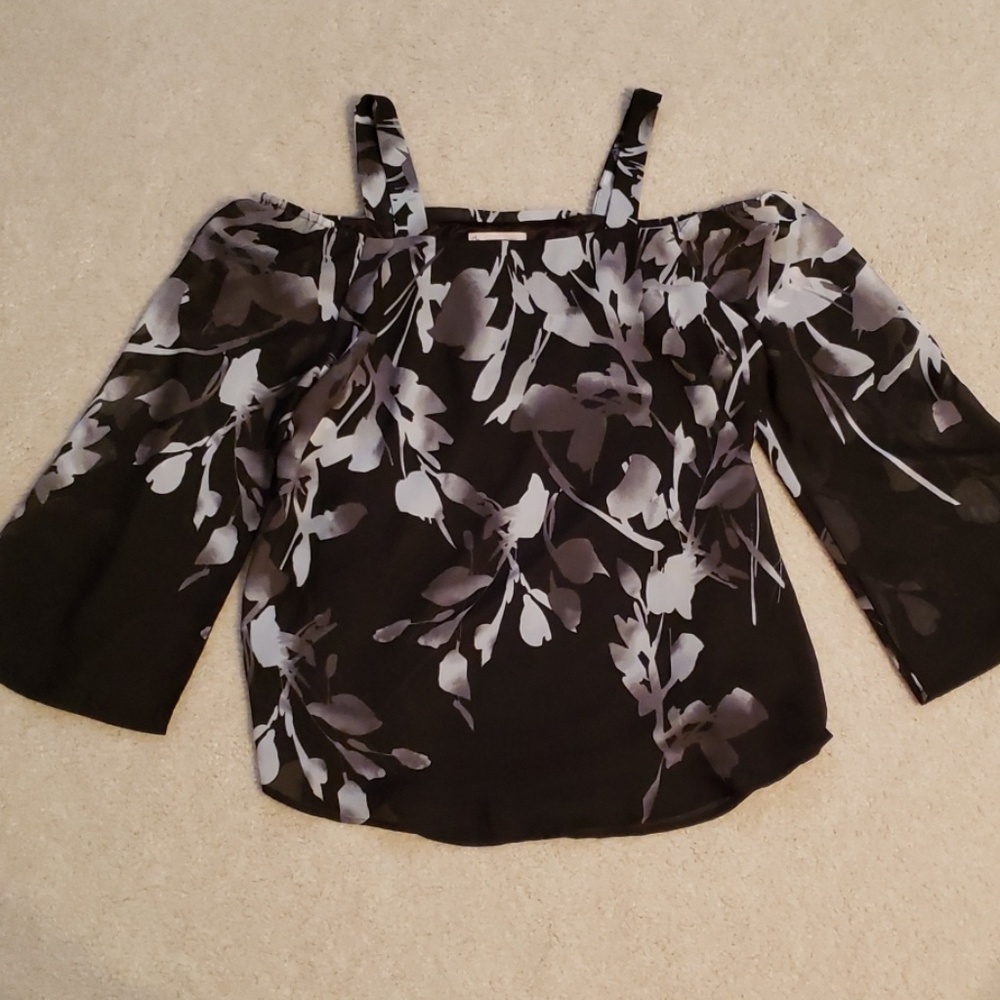 Dressbarn off the shoulder black blouse
